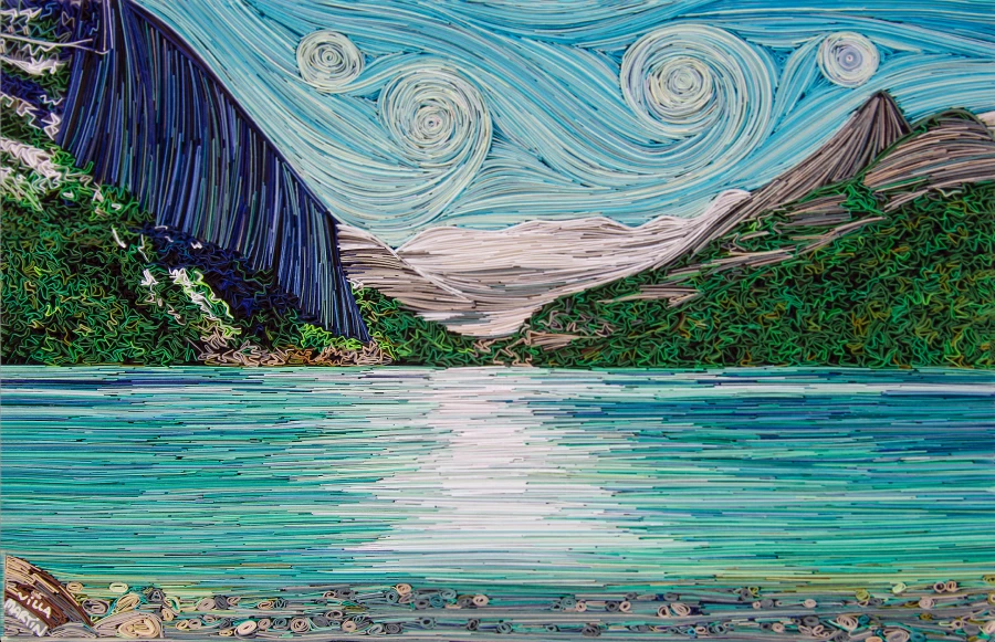 Lake Louise — quilled mountain lake